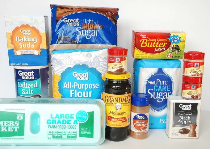 Gingerbread House Cookies - Ingredients