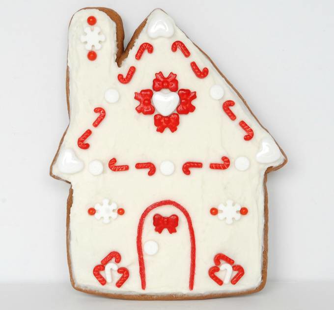 Gingerbread House Cookies - Quilt Cookie