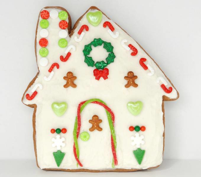 Gingerbread House Cookies - Wreath Cookie