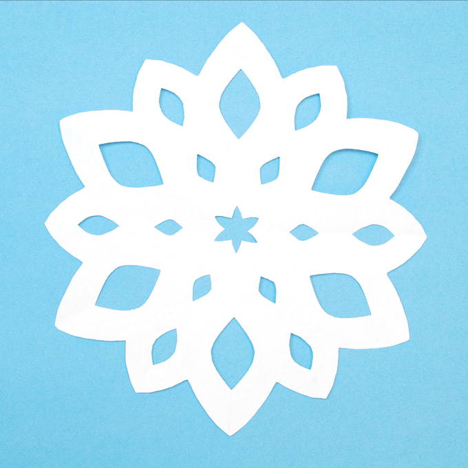 Folded Paper Snowflake - Directions 8