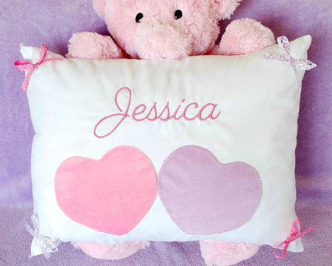 Personalized Heart Pillow - Bear | yestilovewalmart.com